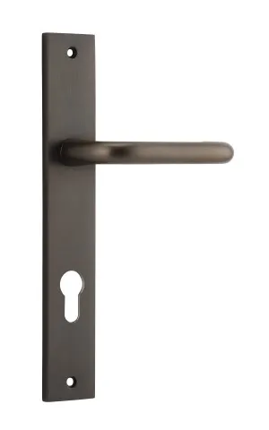 Oslo Lever - Rectangular - Signature Brass - Entrance by Iver, a Door Hardware for sale on Style Sourcebook