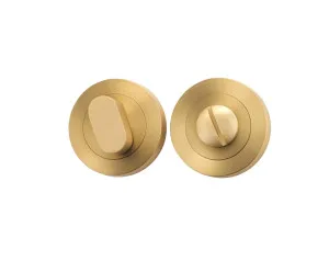 Privacy Turn - Round - Brushed Brass by Iver, a Door Hardware for sale on Style Sourcebook