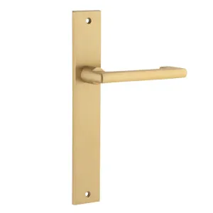 Baltimore Return Lever - Rectangular - Brushed Brass by Iver, a Door Hardware for sale on Style Sourcebook