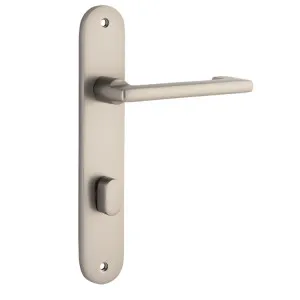 Baltimore Return Lever - Oval - Satin Nickel - Privacy by Iver, a Door Hardware for sale on Style Sourcebook