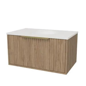 Elwood Vanity 750mm Centre WG Basin SilkSurface UC Top Wall hung by Timberline, a Vanities for sale on Style Sourcebook