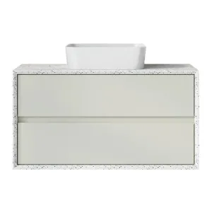 Embrace Vanity 900mm Centre Bowl SilkSurface Surround WG AC Top Wall hung by Timberline, a Vanities for sale on Style Sourcebook