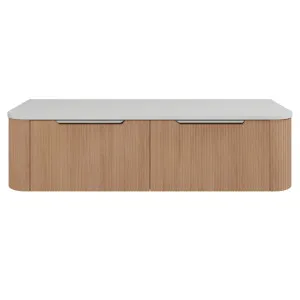 Santos Vanity 1500mm Double WG Basin SilkSurface AC Top Wall hung by Timberline, a Vanities for sale on Style Sourcebook