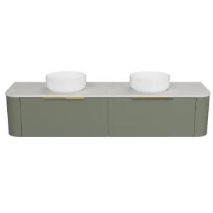 Santos Vanity 1800mm Double WG Basin SilkSurface AC Top Wall hung by Timberline, a Vanities for sale on Style Sourcebook