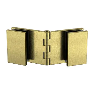 Adjustable Angle Glass to Glass Bracket with 30mm Cover Plate - Brushed Brass by Estelle, a Bathroom Fixtures for sale on Style Sourcebook