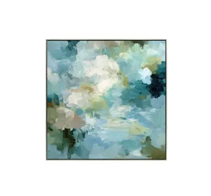 Echoes of Blue Wall Art Canvas 80cm x 80cm by Luxe Mirrors, a Artwork & Wall Decor for sale on Style Sourcebook