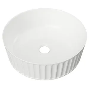 Allure Flute Basin 365mm White Gloss by Timberline, a Basins for sale on Style Sourcebook