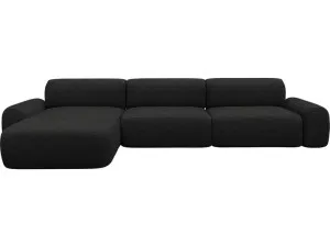 Beckett California Charcoal Chaise Sofa - 3 Seater by James Lane, a Sofas for sale on Style Sourcebook