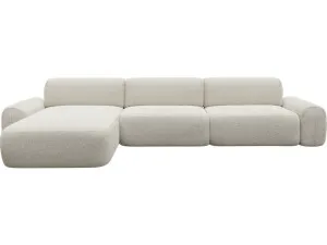 Beckett Boucle Ivory Chaise Sofa - 3 Seater by James Lane, a Sofas for sale on Style Sourcebook