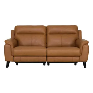 Forbes 2 Seater Recliner Sofa in Urbane Leather Light Brown by OZ Design, a Chairs for sale on Style Sourcebook