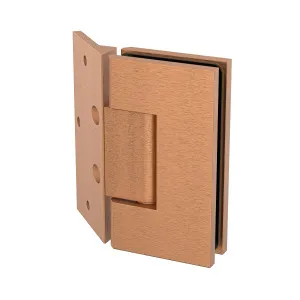 Boston Heavy Duty LARGE Wall to Glass Hinges with 135 Degree Type Mounting Plate- Brushed Rose Gold by Estelle, a Bathroom Fixtures for sale on Style Sourcebook
