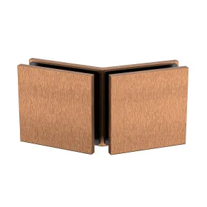 Boston Glass to Glass 135 Degree Bracket Brushed Rose Gold by Estelle, a Bathroom Fixtures for sale on Style Sourcebook