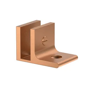 Boston Wall to Glass 90 Degree Clamp with Leg Brushed Rose Gold by Estelle, a Bathroom Fixtures for sale on Style Sourcebook