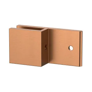 Boston Wall to 6mm Glass 180 Degree Clamp with Leg Brushed Rose Gold by Estelle, a Bathroom Fixtures for sale on Style Sourcebook