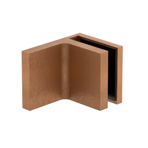Stealth Wall to Glass 90 Degree Clamp with Leg and Cover Plate - Brushed Rose Gold by Estelle, a Bathroom Fixtures for sale on Style Sourcebook