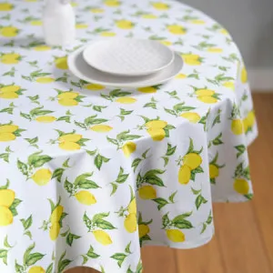 Cucina Tablecloth - 100% Cotton, White, Round - Canningvale by Canningvale_Cucina, a Table Cloths & Runners for sale on Style Sourcebook