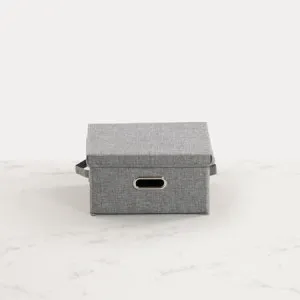 Classico Storage Box With Lid - Linen, Large (44 x 29 x 30cm), Grey - Canningvale by Canningvale_Classico, a Sheets for sale on Style Sourcebook