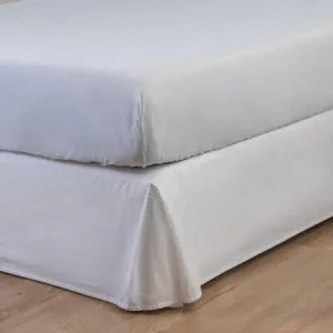 Vintage Valance - Softwash Cotton, King, White - Canningvale by Canningvale, a Sheets for sale on Style Sourcebook