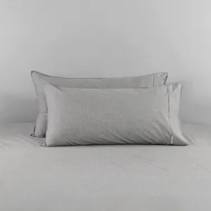 Vintage Pillowcase Pair - Softwash Cotton, King, Smokey Grey Melange - Canningvale by Canningvale_Vintage, a Pillow Cases for sale on Style Sourcebook