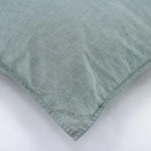 Vintage Cushion - Softwash Cotton, Medium, Forest Green Melange - Canningvale by Canningvale, a Cushions, Decorative Pillows for sale on Style Sourcebook