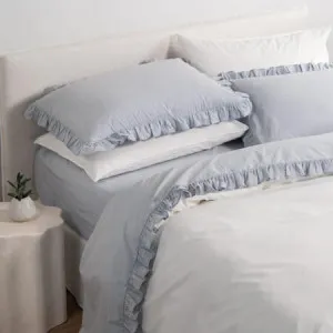 Vintage Flat Sheet - Softwash Cotton, King, Blue - Canningvale by Canningvale, a Sheets for sale on Style Sourcebook