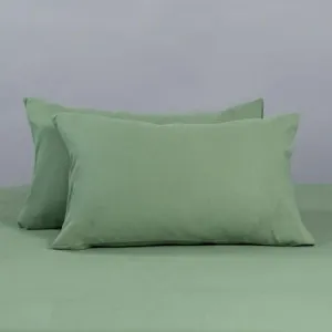 Pillowcase Pair - Cotton, Moss - Canningvale by Canningvale_Sereno, a Sheets for sale on Style Sourcebook
