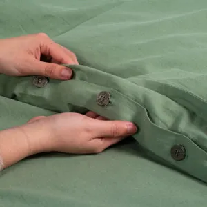 Quilt Cover Set - Cotton, King, Moss - Canningvale by Canningvale_Sereno, a Sheets for sale on Style Sourcebook