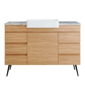 Bargo Vanity 1200mm Centre WG Basin SilkSurface AC Top On Legs, Upgraded, Elegant Oak by Timberline, a Vanities for sale on Style Sourcebook