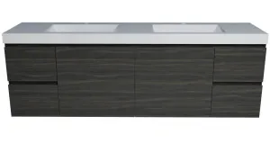 Carlo Vanity 1800mm Double Bowl 70mm Grand Top Wall Hung, Bottega Oak by Timberline, a Vanities for sale on Style Sourcebook