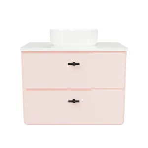 Colby Vanity 750mm Centre WG Basin SilkSurface AC Top Wall hung, Pastel Pink Satin by Timberline, a Vanities for sale on Style Sourcebook