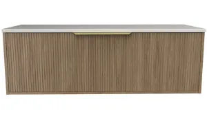 Elwood Vanity 1200mm Centre WG Basin SilkSurface AC Top Wall hung, Prime Oak by Timberline, a Vanities for sale on Style Sourcebook