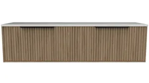 Elwood Vanity 1500mm Centre WG Basin SilkSurface AC Top Wall hung, Prime Oak by Timberline, a Vanities for sale on Style Sourcebook