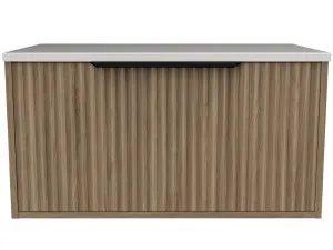 Elwood Vanity 750mm Centre WG Basin SilkSurface AC Top Wall hung, Prime Oak by Timberline, a Vanities for sale on Style Sourcebook