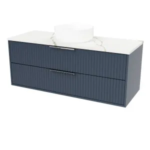 Emmett Vanity 1200mm Centre WG Basin SilkSurface AC Top Wall hung, Navy Blue Satin by Timberline, a Vanities for sale on Style Sourcebook