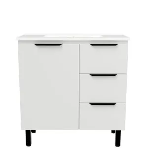 Florida Ensuite Vanity 800mm Centre Bowl Urban Top On Legs, White Satin by Timberline, a Vanities for sale on Style Sourcebook