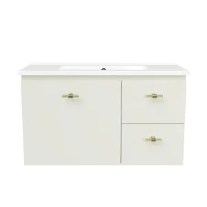 Florida Ensuite Vanity 800mm Centre Bowl Urban Top Wall hung, Light Pistachio Satin by Timberline, a Vanities for sale on Style Sourcebook