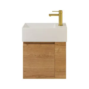 Frankie Vanity 480mm Right Bowl Liberty Top Wall hung, Planked Urban Oak by Timberline, a Vanities for sale on Style Sourcebook