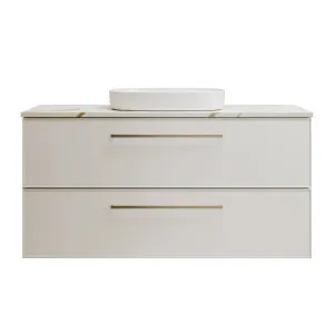 Henley Vanity 1200mm Centre WG Basin SilkSurface AC Top Wall hung, White Satin by Timberline, a Vanities for sale on Style Sourcebook