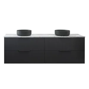 Henley Vanity 1800mm Double WG Basins SilkSurface AC Top Wall hung, Upgraded, Black Satin by Timberline, a Vanities for sale on Style Sourcebook