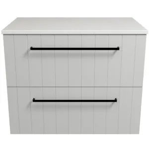 Henley Vanity 750mm Centre WG Basin SilkSurface AC Top Wall hung, Light Grey Satin by Timberline, a Vanities for sale on Style Sourcebook