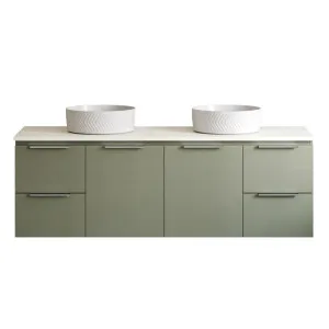 Nevada Vanity 1500mm Double WG Basins SilkSurface AC Top Wall hung, Olive Satin by Timberline, a Vanities for sale on Style Sourcebook