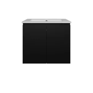 Nevada Vanity 600mm Centre Bowl Alpha Top Wall hung, Black Satin by Timberline, a Vanities for sale on Style Sourcebook