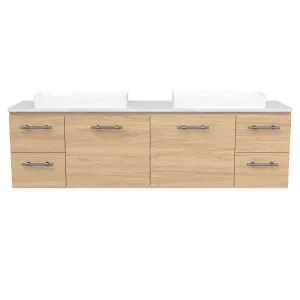 Nevada Vanity 1800mm Double WG Basins SilkSurface AC Top Wall hung, Elegant Oak by Timberline, a Vanities for sale on Style Sourcebook