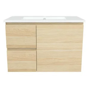 Nevada Vanity 750mm Centre Bowl Alpha Top Wall hung, Classic Oak by Timberline, a Vanities for sale on Style Sourcebook