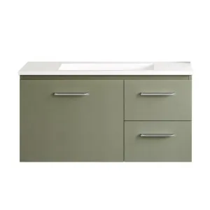 Nevada Vanity 900mm Centre Bowl Regal Top Wall hung, Olive Satin by Timberline, a Vanities for sale on Style Sourcebook