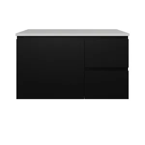 Nevada Vanity 900mm Centre WG Basin SilkSurface AC Top Wall hung, Black Satin by Timberline, a Vanities for sale on Style Sourcebook