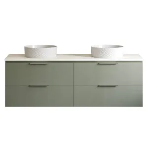 Nevada Plus Vanity 1500mm Double WG Basins SilkSurface AC Top Wall hung, Olive Satin by Timberline, a Vanities for sale on Style Sourcebook