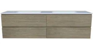 Nevada Plus Vanity 1800mm Double Bowl Stadium Top Wall hung, Rural Oak by Timberline, a Vanities for sale on Style Sourcebook