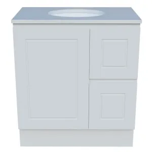 Nevada Classic Vanity 750mm Centre WG Basin SilkSurface UC Top Floor standing, White Satin by Timberline, a Vanities for sale on Style Sourcebook