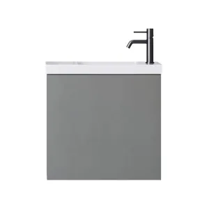 Ollie Vanity 550mm Right Bowl Nano Top Wall hung, Steel Grey Satin by Timberline, a Vanities for sale on Style Sourcebook